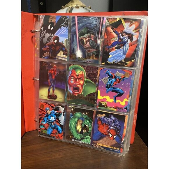 Vintage 90s Marvel Trading Card Binder. Spider-Man, Super man, X-Men Hol… - Picture 5 of 14
